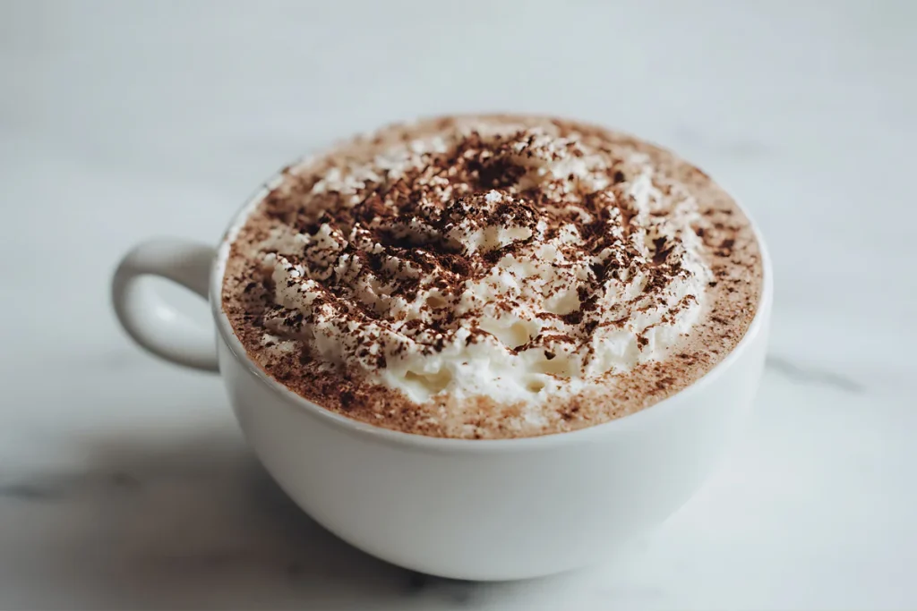 موکا از اسپرسو، شکلات و شیر تشکیل شده است.