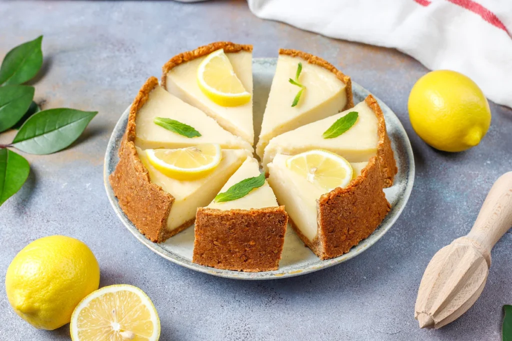 کیک لیمویی با طعم ترش و شیرین، با آیس کافی سرد تعادل ایجاد میکند.