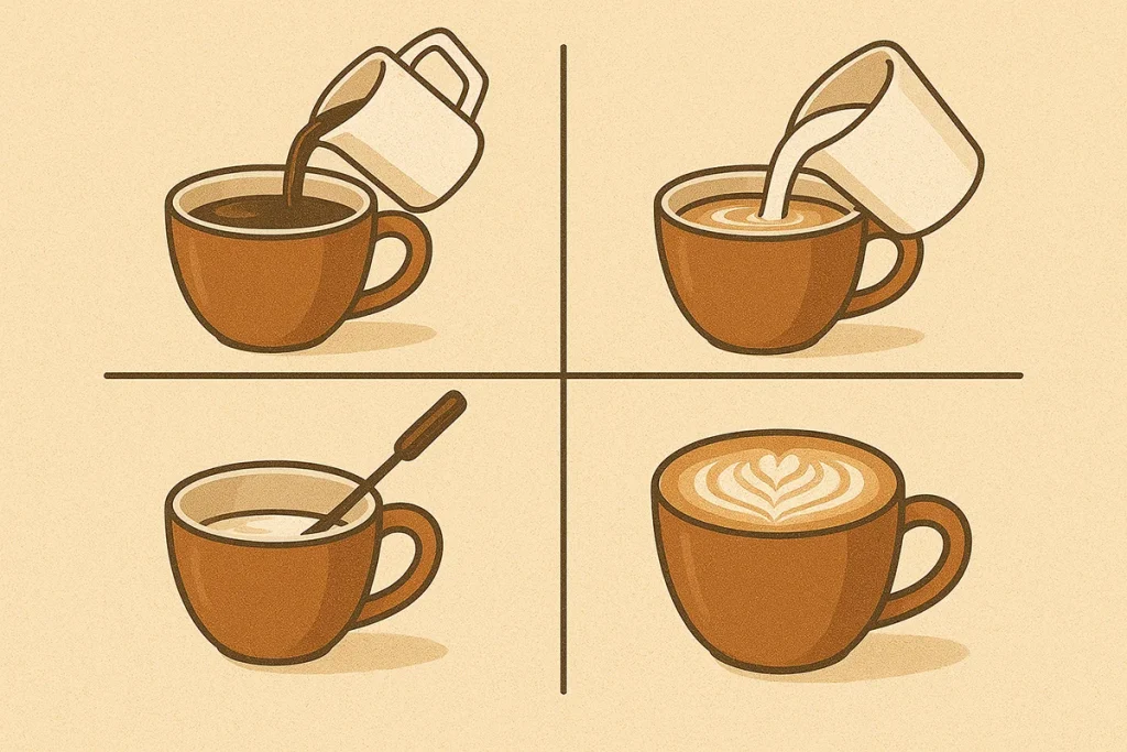 برای تهیه لاته در خانه میتوانید از دو روش دستگاه اسپرسو یا بدون دستگاه استفاده کنید.