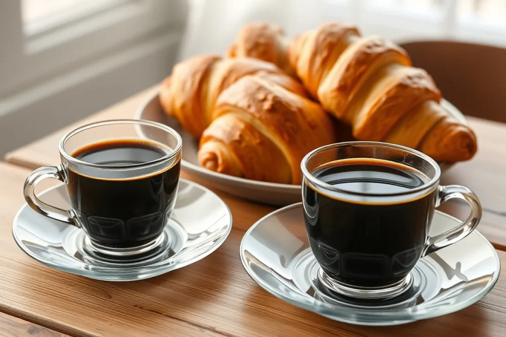 قهوه فرانسه را در لیوانهای بزرگ سرو میکنند و شیر یا خامه به آن نمیافزایند.