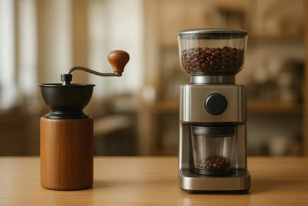 یرای آسیاب قهوه از دو نوع مدل دستگاه آسیاب دستی و برقثی استفاده می‌شود.