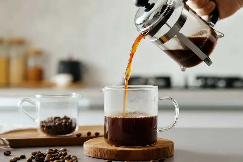 در روش غوطه‌وری پودر قهوه به مدت طولانی در آب هستند تا عصاره‌گیری انجام شود.