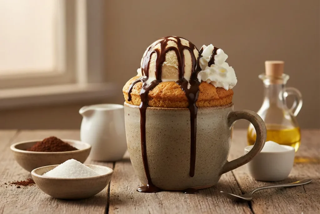 کیک فنجانی قهوه به راحتی و با مواد اولیه ساده آماده می‌شود.
